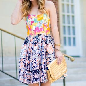 Tracy Feith x Target Mixed Print Strapless Dress